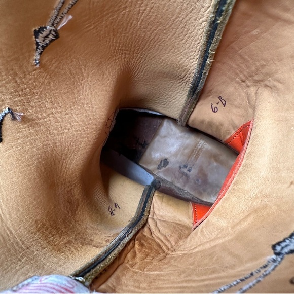 Anderson Bean Black and Brown‎ Leather Cowboy Boots round toe - Picture 5 of 13